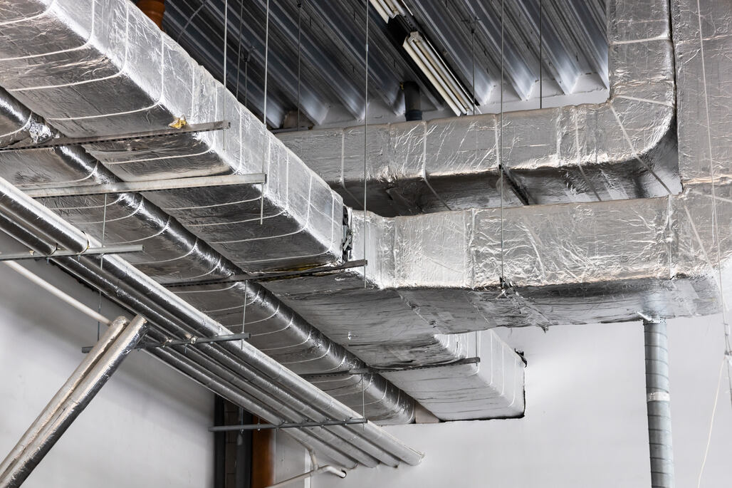 Residential ventilation ducts inside a home